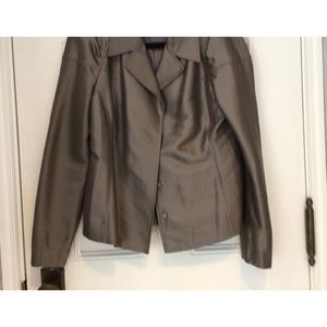 Carlisle evening jacket, silvery taupe, size 8